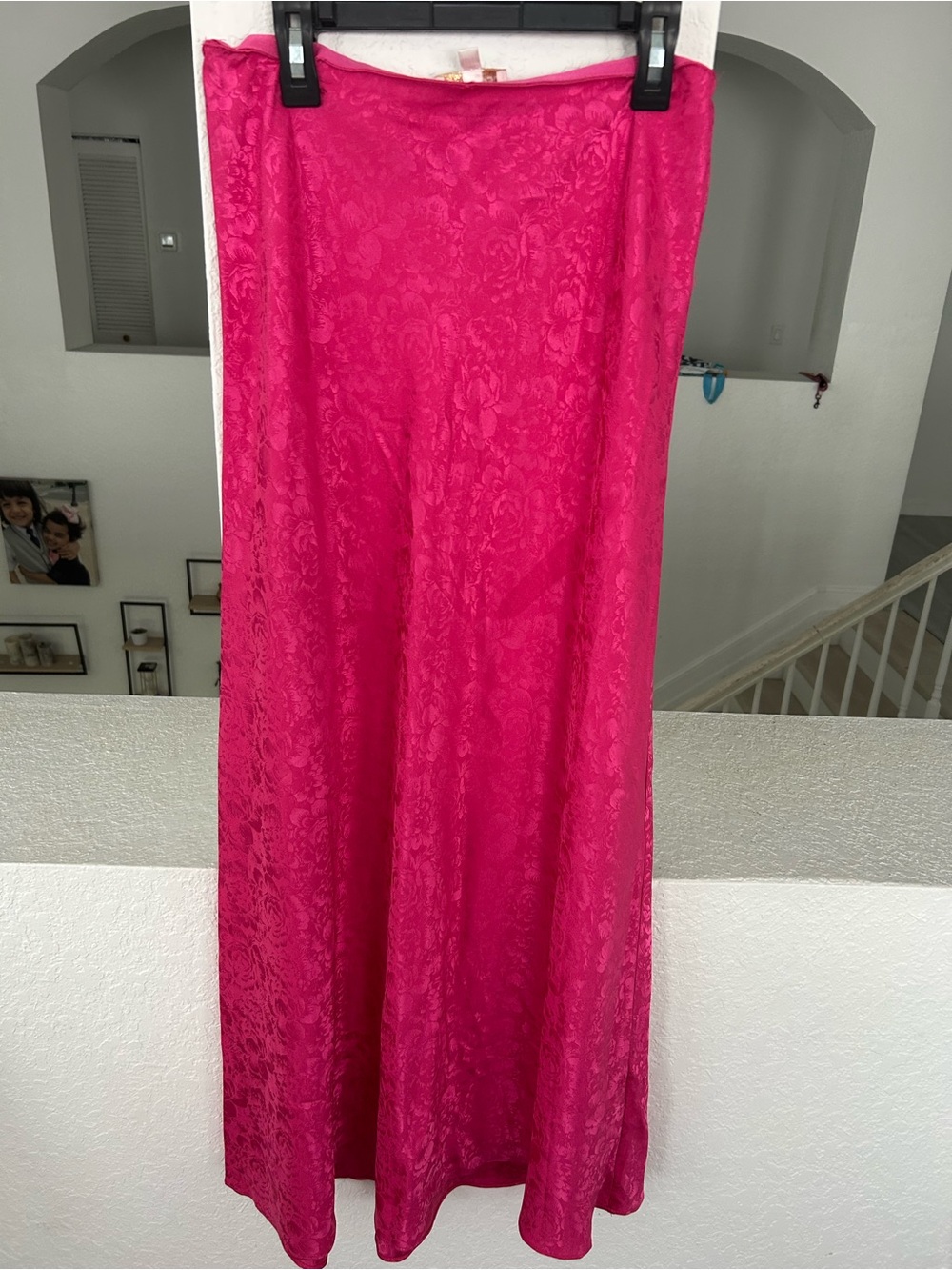 Ronny Kobo Collection Fuchsia Floral Jacquard Maxi Skirt